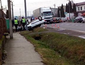 У Розівці перекинувся автомобіль /фото