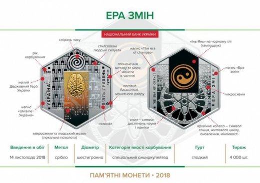Нацбанк випустив шестикутні монети